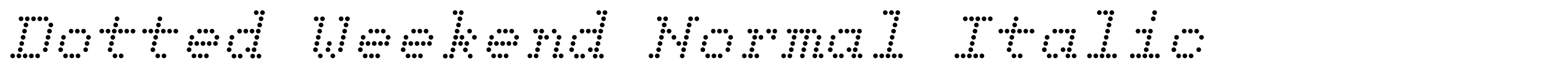 Dotted Weekend Normal Italic
